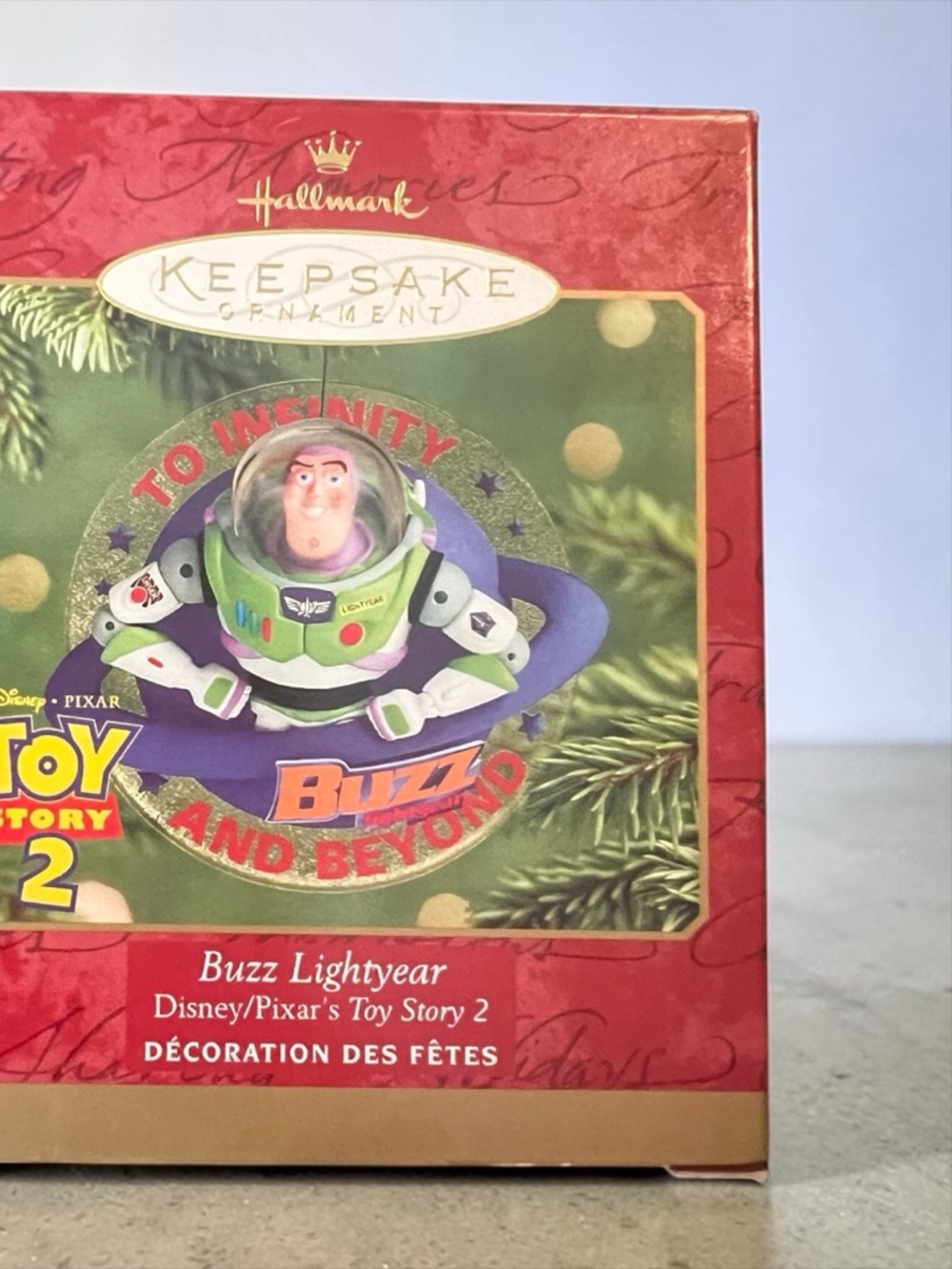 Hallmark Keepsake Buzz Lightyear Toy Story 2 Red Holiday Ornament